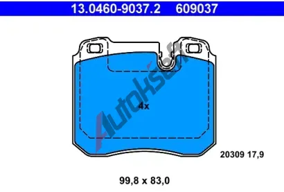 ATE Sada brzdovch destiek AT 20309, AT 609037