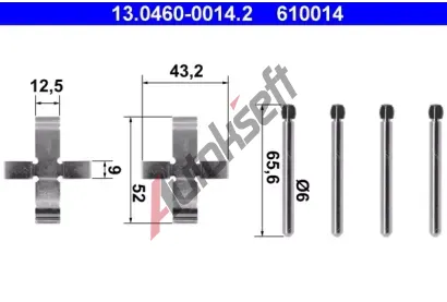 ATE Sada psluenstv - obloen kotouov brzdy AT 610014, 13.0460-0014.2