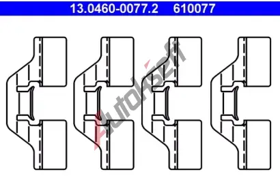 ATE Sada psluenstv - obloen kotouov brzdy AT 610077, 13.0460-0077.2