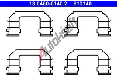 ATE Sada psluenstv - obloen kotouov brzdy AT 610140, 13.0460-0140.2