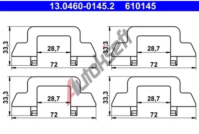 ATE Sada psluenstv obloen kotouov brzdy AT 610145, 13.0460-0145.2