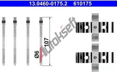 ATE Sada psluenstv obloen kotouov brzdy AT 610175, 13.0460-0175.2
