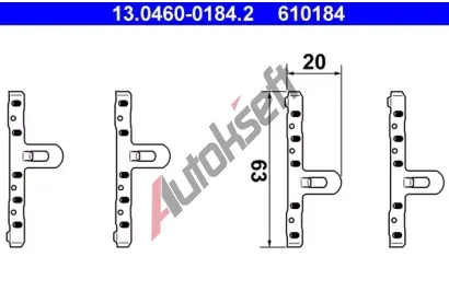 ATE Sada psluenstv - obloen kotouov brzdy AT 610184, 13.0460-0184.2