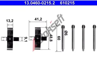 ATE Sada psluenstv - obloen kotouov brzdy AT 610215, 13.0460-0215.2