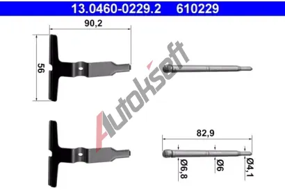ATE Sada psluenstv - obloen kotouov brzdy AT 610229, 13.0460-0229.2