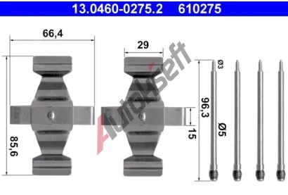 ATE Sada psluenstv - obloen kotouov brzdy AT 610275, 13.0460-0275.2