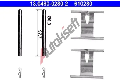 ATE Sada psluenstv - obloen kotouov brzdy AT 610280, 13.0460-0280.2