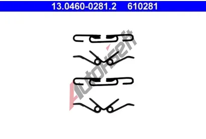 ATE Sada psluenstv - obloen kotouov brzdy AT 610281, 13.0460-0281.2