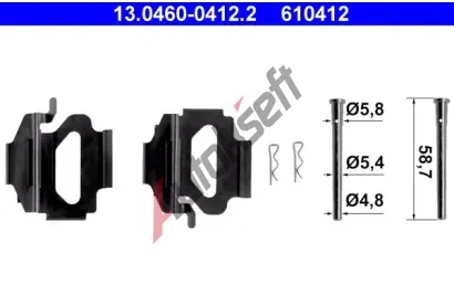 ATE Sada psluenstv - obloen kotouov brzdy AT 610412, 13.0460-0412.2