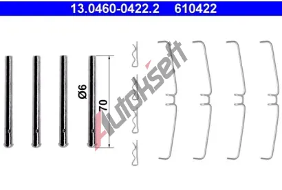 ATE Sada psluenstv - obloen kotouov brzdy AT 610422, 13.0460-0422.2