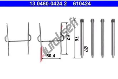 ATE Sada psluenstv - obloen kotouov brzdy AT 610424, 13.0460-0424.2