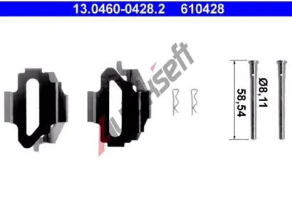 ATE Sada psluenstv - obloen kotouov brzdy AT 610428, 13.0460-0428.2