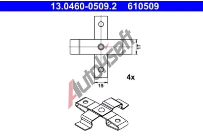ATE Sada psluenstv obloen kotouov brzdy AT 610509, 13.0460-0509.2