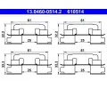 Sada psluenstv obloen kotouov brzdy ATE ‐ AT 610514