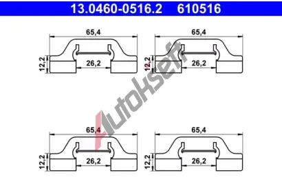 ATE Sada psluenstv obloen kotouov brzdy AT 610516, 13.0460-0516.2