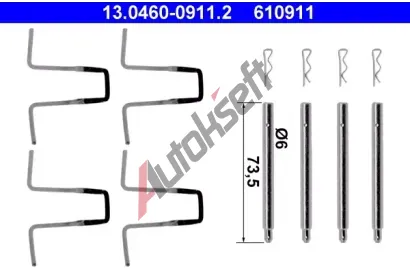 ATE Sada psluenstv - obloen kotouov brzdy AT 610911, 13.0460-0911.2