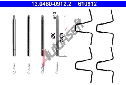 ATE Sada psluenstv - obloen kotouov brzdy AT 610912, 13.0460-0912.2