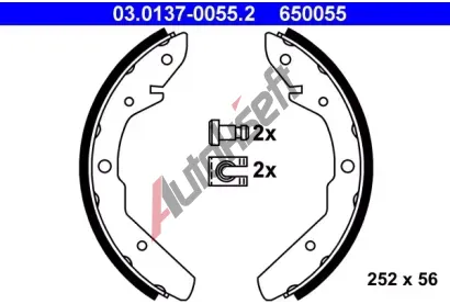 ATE Sada brzdovch elist AT 650055, 03.0137-0055.2