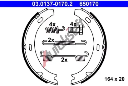 ATE Sada brzdovch elist - parkovac brzda AT 650170, 03.0137-0170.2
