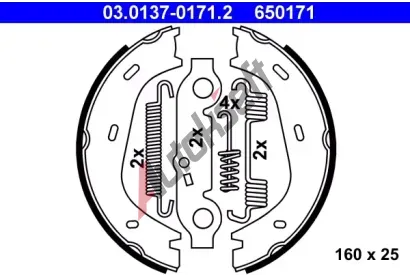 ATE Sada brzdovch elist - parkovac brzda AT 650171, 03.0137-0171.2