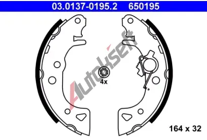 ATE Sada brzdovch elist AT 650195, 03.0137-0195.2