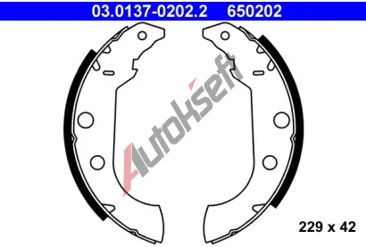 ATE Sada brzdovch elist AT 650202, 03.0137-0202.2