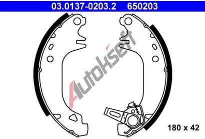 ATE Sada brzdových čelistí AT 650203, 03.0137-0203.2 ATE Sada brzdových čelistí AT 650203, 03.0137-0203.2