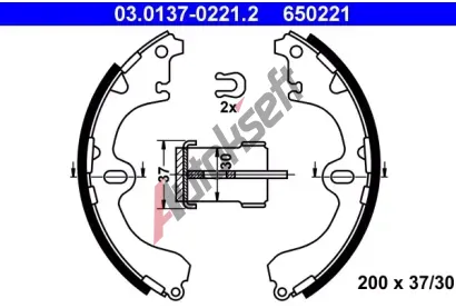 ATE Sada brzdovch elist AT 650221, 03.0137-0221.2