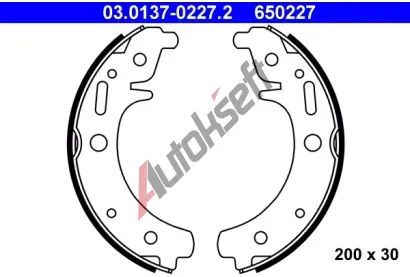 ATE Sada brzdovch elist AT 650227, 03.0137-0227.2