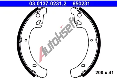 ATE Sada brzdovch elist AT 650231, 03.0137-0231.2