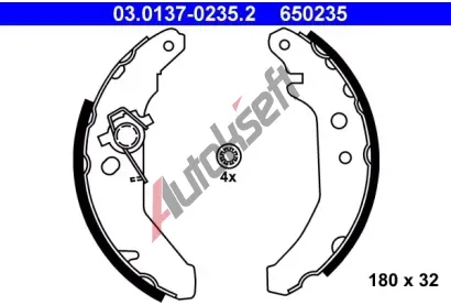ATE Sada brzdovch elist AT 650235, 03.0137-0235.2