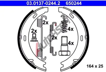 ATE Sada brzdovch elist - parkovac brzda AT 650244, 03.0137-0244.2