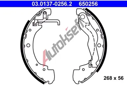ATE Sada brzdovch elist AT 650256, 03.0137-0256.2