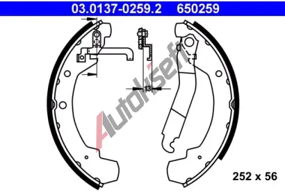 ATE Sada brzdovch elist AT 650259, 03.0137-0259.2