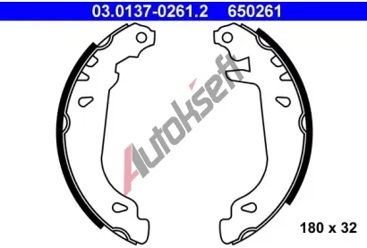 ATE Sada brzdovch elist AT 650261, 03.0137-0261.2