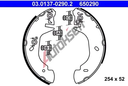 ATE Sada brzdovch elist AT 650290, 03.0137-0290.2