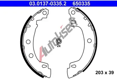 ATE Sada brzdovch elist AT 650335, 03.0137-0335.2