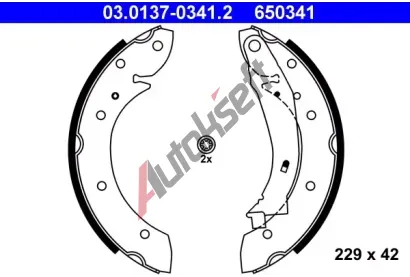 ATE Sada brzdovch elist AT 650341, 03.0137-0341.2