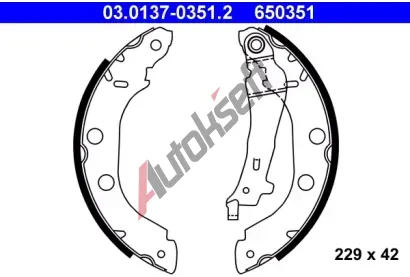 ATE Sada brzdovch elist AT 650351, 03.0137-0351.2