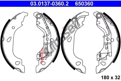 ATE Sada brzdovch elist AT 650360, 03.0137-0360.2