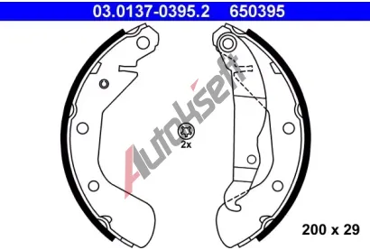 ATE Sada brzdovch elist AT 650395, 03.0137-0395.2