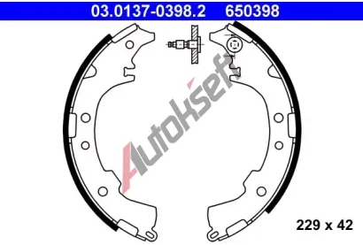 ATE Sada brzdovch elist AT 650398, 03.0137-0398.2