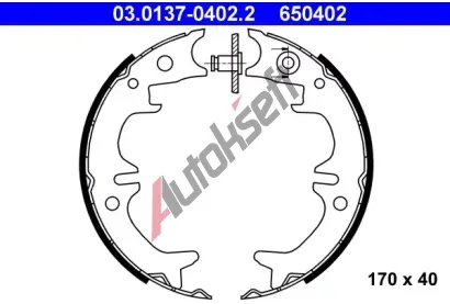 ATE Sada brzdovch elist - parkovac brzda AT 650402, 03.0137-0402.2