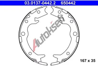ATE Sada brzdovch elist - parkovac brzda AT 650442, 03.0137-0442.2