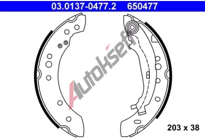 ATE Sada brzdovch elist AT 650477, 03.0137-0477.2