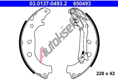 ATE Sada brzdovch elist AT 650493, 03.0137-0493.2