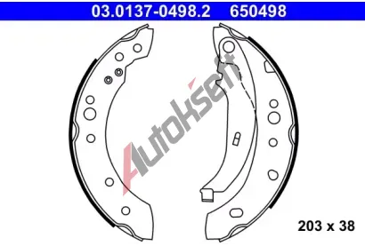 ATE Sada brzdovch elist AT 650498, 03.0137-0498.2