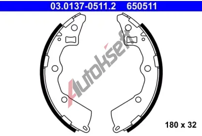 ATE Sada brzdovch elist AT 650511, 03.0137-0511.2