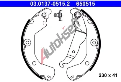 ATE Sada brzdovch elist AT 650515, 03.0137-0515.2