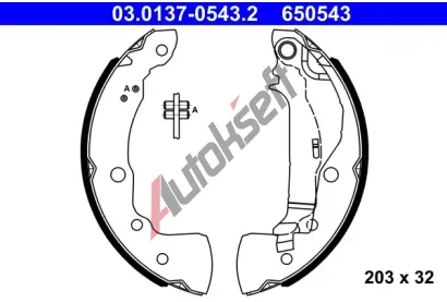 ATE Sada brzdovch elist AT 650543, 03.0137-0543.2